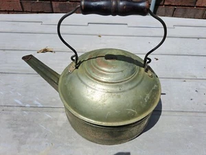 Vintage Early Rome Mfg. Nickle Plated Large Tea Kettle 6 -Quart - Picture 1 of 5