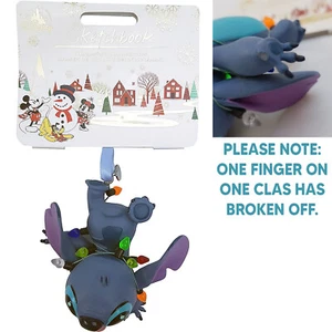 Disney Store Stitch Weihnachtsdeko Hängedeko gewickelt Lichter DEFEKTE KRALLE - Bild 1 von 15