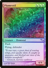 Plumeveil FOIL Shadowmoor HEAVILY PLD White Blue Uncommon MAGIC CARD ABUGames