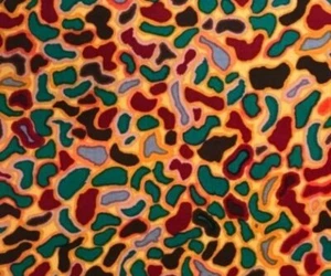 Kaffe Fassett Quilting Cotton 1/2 Meters  Camouflage Ochre - Bild 1 von 3