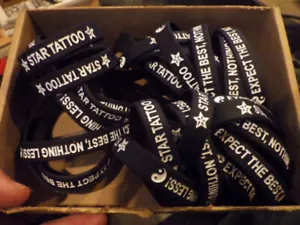 bracelet,silicone,star tattoo,tattoo,black,jewelry,tattoo machine,flash,shop - Picture 1 of 5