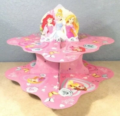 Стойка для закусок Disney Princess Cupcake 9 дюймов на день рождения Золушка Ариэль Аврора - Изображение 1 из 4