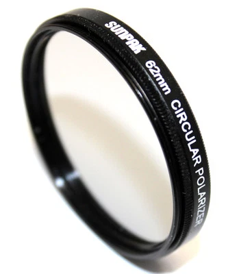 Sunpak 62mm Platinum Plus Circular Polarizer Lens CPL Filter Optical Glass - Image 1 of 4