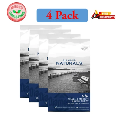 4 Pack*18Lb, Diamond Naturals Small & Medium Breed Puppy Chicken & Rice Formula - Image 1 of 4