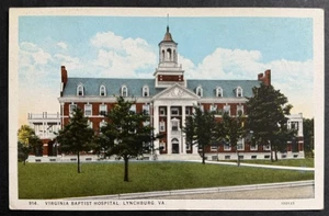 Virginia Baptist Hospital Lynchburg VA Linen WB Postcard Unposted - Picture 1 of 2