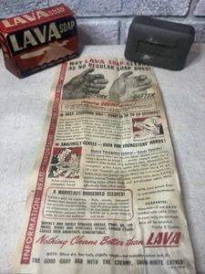 RARE 1941 LAVA SOAP BAR w ORIGINAL BOX & Paper! Medium Size -Proctor Gamble - Picture 1 of 6