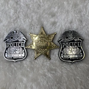 Vintage Junior Police Badges, 1980’s Detroit Area - Picture 1 of 4