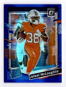 2023 Donruss Optic - Rated Rookie Jaleel McLaughlin #232 Blue Hyper Prizm (RC) - Picture 1 of 2