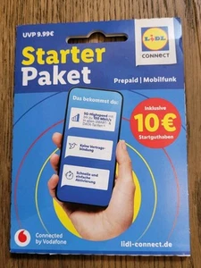 LIDL Connect Starterpaket inkl. 10 Euro Startguthaben NEU/OVP UVP 9,99 € - Bild 1 von 1