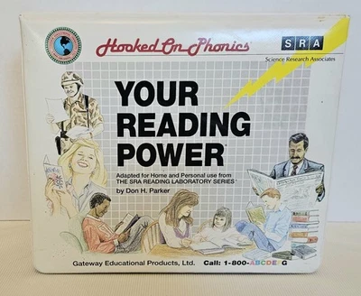 Juego completo de llaves de folleto de casetes Hooked on Phonics Your Reading Power SRA 1992 Foto 1 de 4