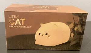 Little Cat Silicone Night Light Nursery Cute Cat Tap Control Never Used - Picture 1 of 8