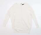 Atmosphere Womens White Crew Neck Viscose Pullover Jumper Size 10