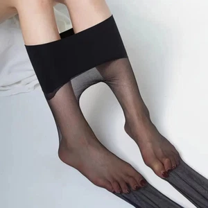Strumpfhose Nahtlos Ultra Dünne 10 Den Seiden Glänzend  Größe S-M Farbe Schwarz - Bild 1 von 3