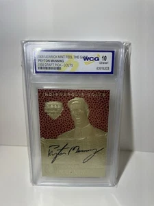 PEYTON MANNING AUTOGRAPHED 1998 PICK 23KT GOLD WCG GEM MT 10 RETRO ROOKIE CARD! - Picture 1 of 2