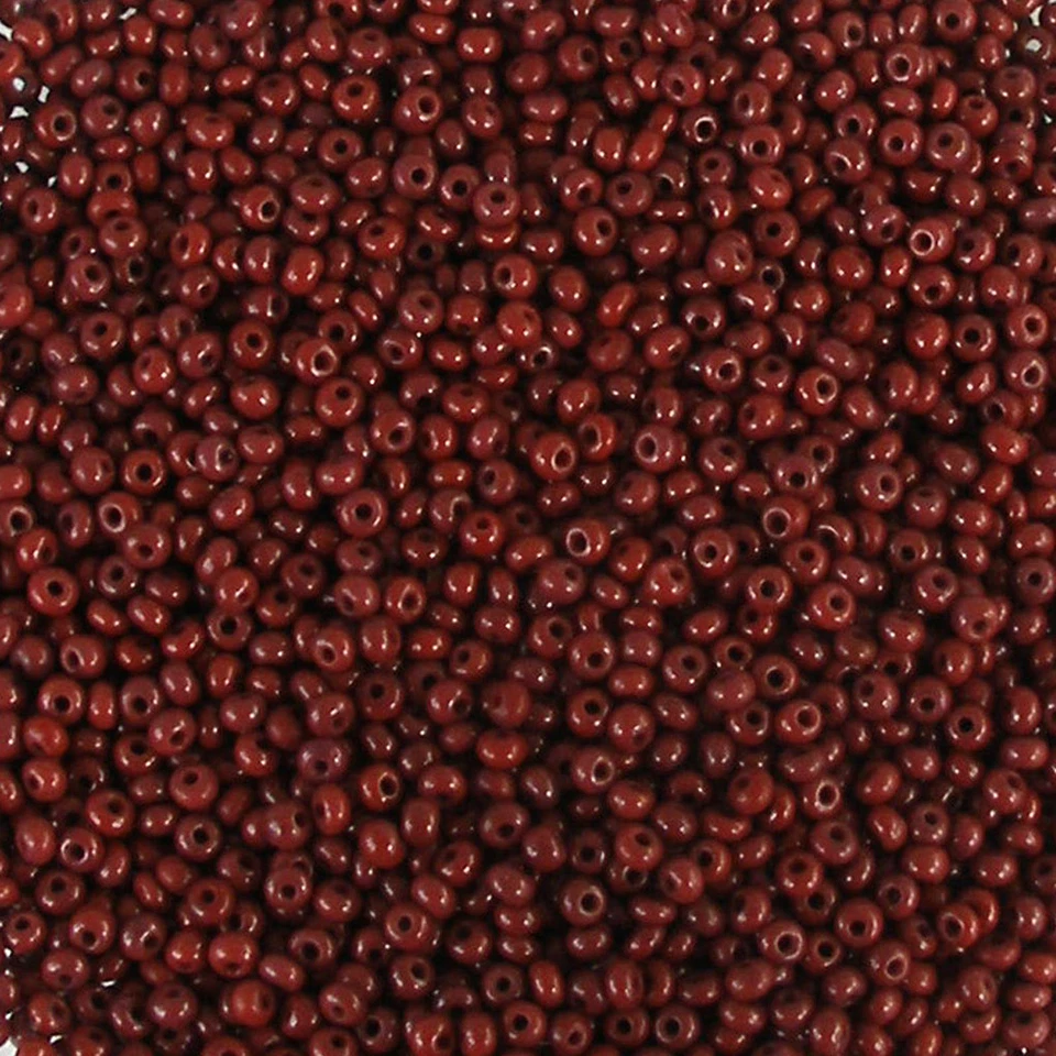 *** CLEARANCE *** Czech Seed Beads 13/0 Opaque Brown 1/2 ounce 14 grams - Image 1 of 1