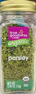 TRUE GOODNESS USDA Organic PARSLEY Spice - 0.46 oz Jar - Picture 1 of 2