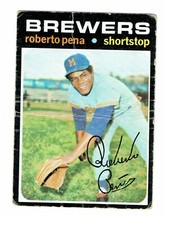 Roberto Pena 1971 Topps #334 Baseball Card Milwaukee Brewers 