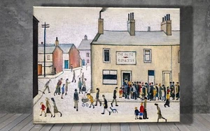 L.S. Lowry The Elite Fish and Chip Shop LEINWANDMALEREI KUNSTDRUCK WAND 2017 - Bild 1 von 7