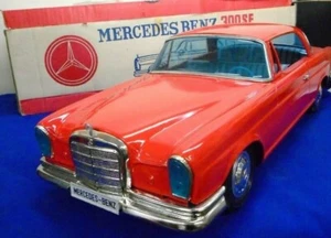 Kingsize Mercedes tin friction car . SPARE HEADLIGHTS ONLY. Blue lens or clear? - Picture 1 of 9