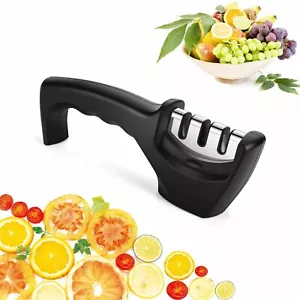 Knife Sharpener Professional Kitchen with 3 Stage Steel Diamond Ceramic Coated.. - Picture 1 of 12