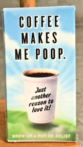 Blue Q Gum Pack "Coffee Makes Me Poop Brew Pot of Relief" 2013 Novelty Sealed - Picture 1 of 8