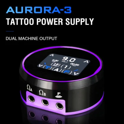 New Aurora 3 LCD Tattoo Power Supply Portable Tattoo Power Battery Full Touch - Image 1 of 4