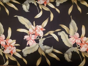 Hawaiian Pink Flowers 100% Rayon Mid-weight Fabric Sold By the Yard 56" Width  - Picture 1 of 4