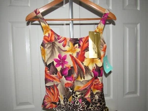 NEU Gottex Gold Blumen Tanktop 10 Neu mit Etikett  - Bild 1 von 4