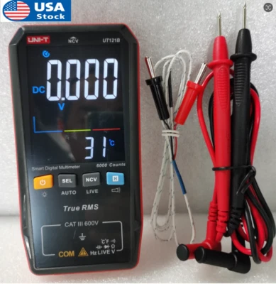 UNI-T Smart True RMS Multimeter Digital Volt meter Cap NCV Live Wire Temp Tester - Image 1 of 4