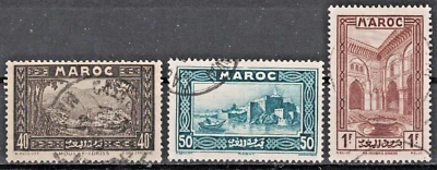 FRENCH MOROCCO:1933-34 SC#133,135,139 Used   AL1444 - Image 1 of 2