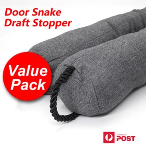 Heavy Duty Door Snake Sausage Draught Wind Door Draft Stopper Excluder Door Stop - Picture 1 of 9