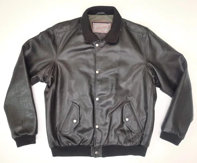 Schwarze Chevignon 57 Herren Lederjacke Porte Avion Gr. XL  - Bild 1 von 4