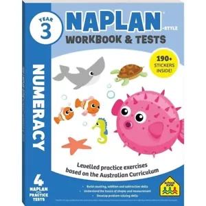 2022 Year 3 Naplan Style Numbercy Workbook & Test Hinkler Book kids School Zone - Picture 1 of 3