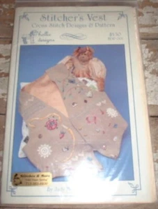 Hollie Designs STITCHER'S VEST Cross Stitch Designs & Pattern NEW Judy Gibbs - Picture 1 of 2