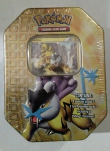 POKEMON RAIKOU LEGENDARY TIN BOX SEALED 4 BOOSTERS 2 FOILS 2010 RARE HTF - Picture 1 of 6