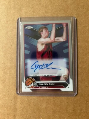 2023-24 Topps Chrome Gradey Dick Auto RC Rookie #CG-GD Raptors - Image 1 of 2