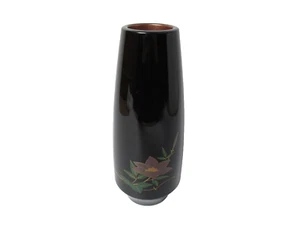 Japanese antique vintage Wajima lacquered wooden Kaki vase - Picture 1 of 7