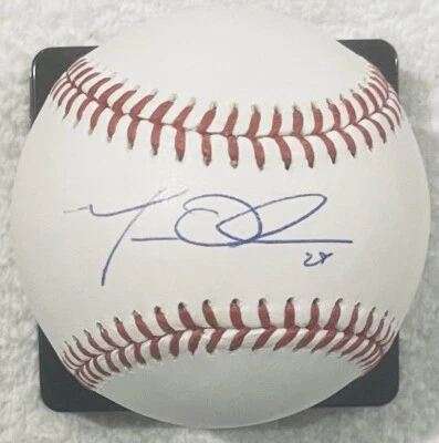MATT OLSON W/#28 LICENSED PSA/DNA AUTHENTICATED SIGNED MINT MANFRED MLB BASEBALL - Image 1 of 3