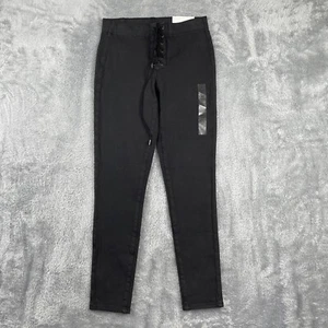 American Eagle Jegging Jeans Womens 6R Black High Rise Pull On Lace-Up Look - Picture 1 of 14