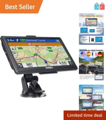 7" GPS Navigation for Car Truck RV, 2024 Maps, Lifetime Updates, Truck Route - Image 1 of 4