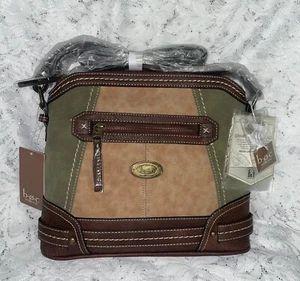 BOC Handtasche Wildleder Crossbody Charging grün/hellbraun Tasche Kunstleder NEU HERBST - Bild 1 von 14