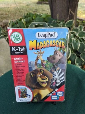 🐸 Leap Frog LeapPad K-1ST Madagascar Interactive Book and Cartridge - Image 1 of 4