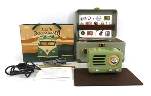 Muzen OTR Metal FM Radio/Bluetooth Speaker Green with Case Dust Cover All Cables - Picture 1 of 15