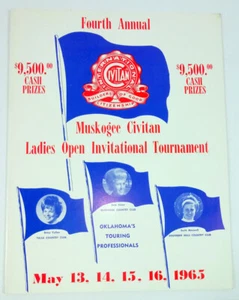 1965 Muskogee Civitan Ladies Open Golf Tournament Program Mickey Wright Stone - Picture 1 of 4