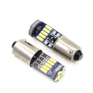 20Pcs Ice Blue BA9S T4w CANBUS LED Bulbs 15msd Interior Instrument Dash Light - Picture 1 of 5
