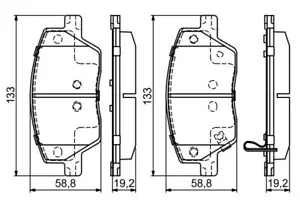 BOSCH 0986495392 Kit pastiglie freno per FIAT TIPO Familiare (356_, 357_), TIPO - Foto 1 di 12