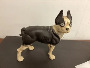 Vintage Cast Iron Pitbull Terrier Statue - Picture 1 of 11