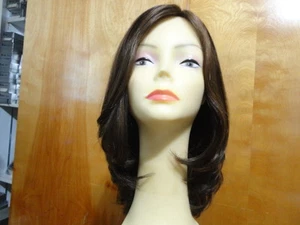 Malky European Hair Multidirectional Wig Sheitel Medium Brown Highlights precut - Picture 1 of 11