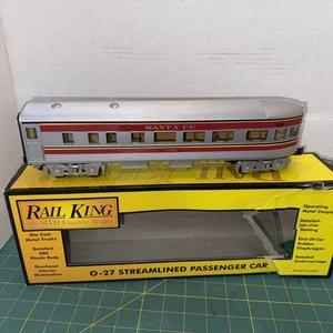 S22 Rail King by MTH 30-6103-3 Santa Fe O-27 Streamlined Observation Car (NEW) - Picture 1 of 22