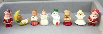 Винтажные рождественские свечи Gurley Tavern 3 дюйма Unburnt Angels Santa Choir Snowman лот 8 - Изображение 1 из 4
